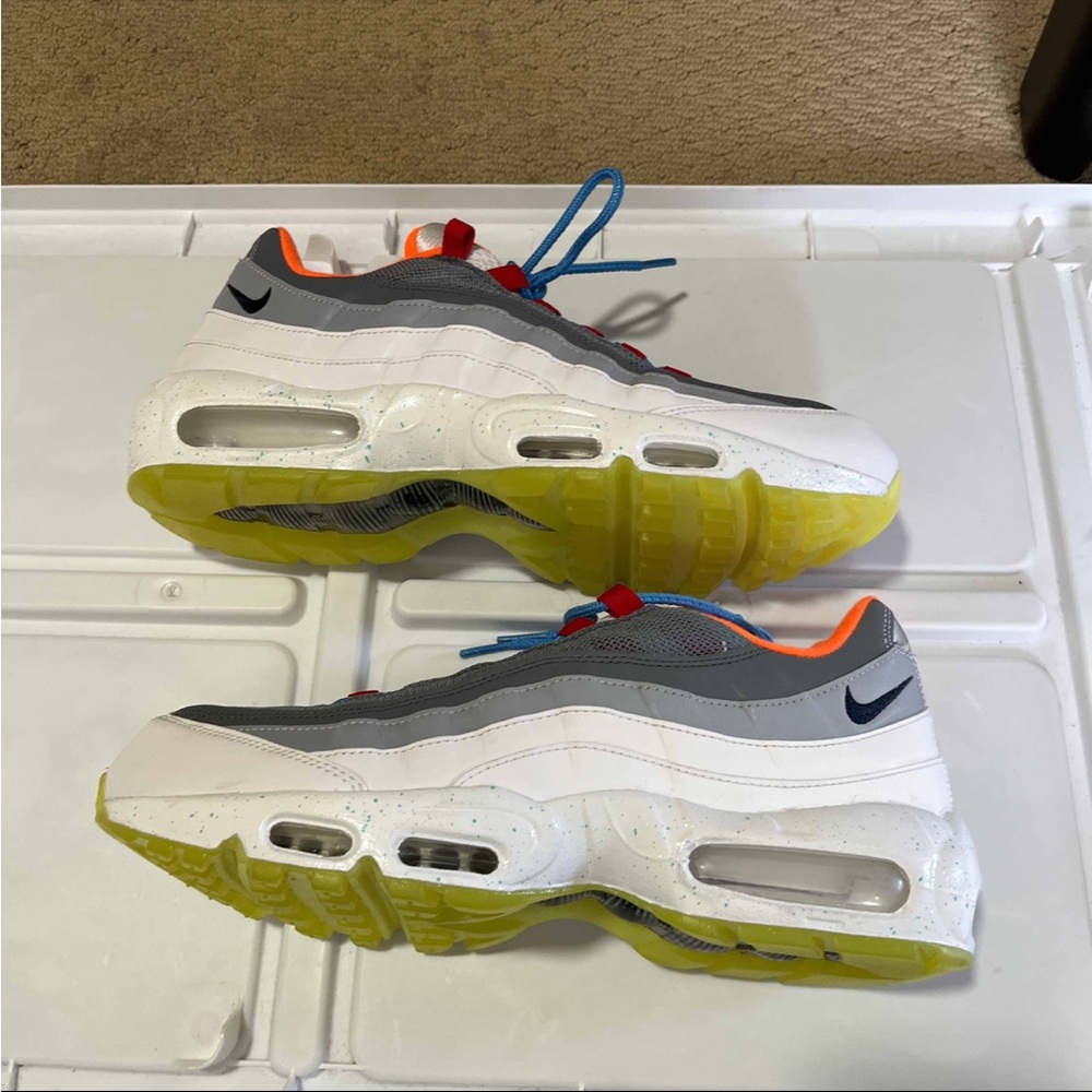 Nike Air Max 95 iD By You White Orange 818592-996 Sneaker Men's Size 9 US 2017